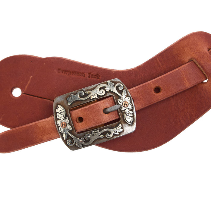 Cowperson Tack Men's Square Floral Buckle Spur Straps