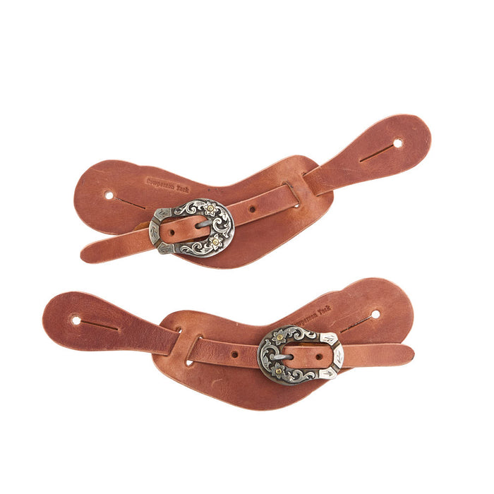 Cowperson Tack Men`s Floral Bar Buckle Spur Straps