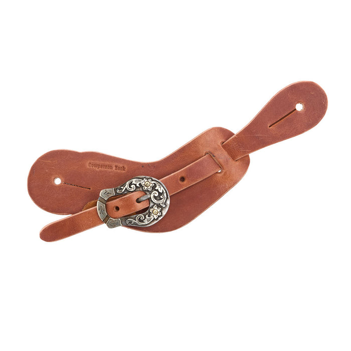 Cowperson Tack Men`s Floral Bar Buckle Spur Straps