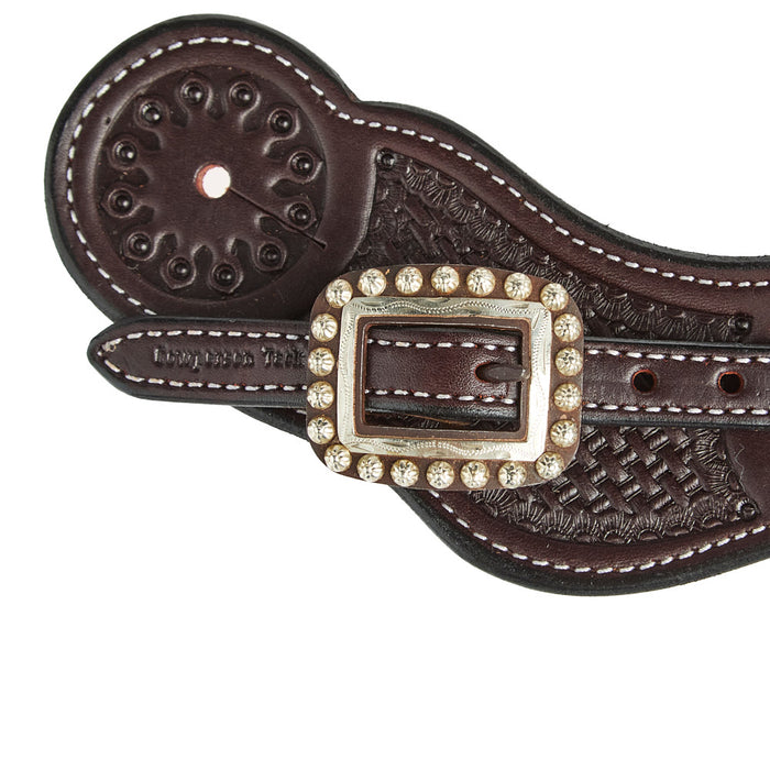 Cowperson Tack Men's Dark Antique Dot Cart Buckle Buckaroo Spur Straps