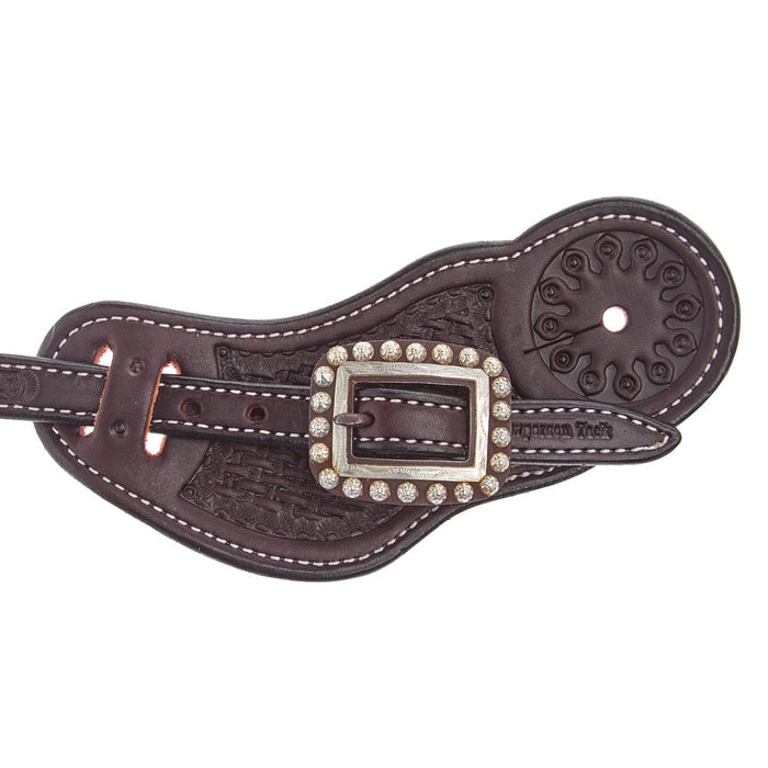 Cowperson Tack Men's Dark Antique Dot Cart Buckle Buckaroo Spur Straps