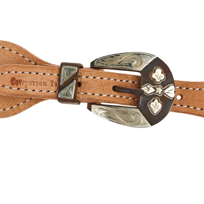 Cowperson Tack Men's Roughout Spur Straps with Card Suite Buckle