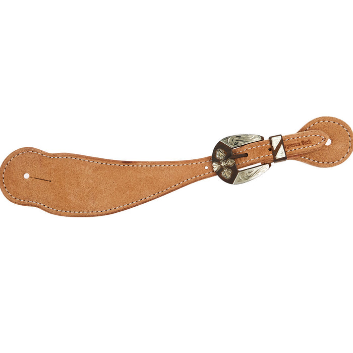 Cowperson Tack Men's Roughout Spur Straps with Card Suite Buckle