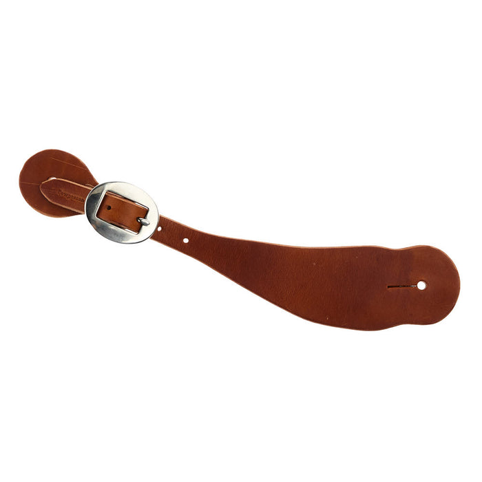 Cowperson Tack Men's Natural Slick Leather Dove Wing Spur Straps