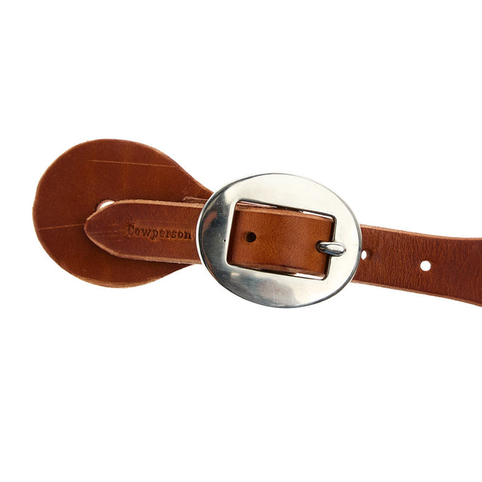 Cowperson Tack Men's Natural Slick Leather Dove Wing Spur Straps