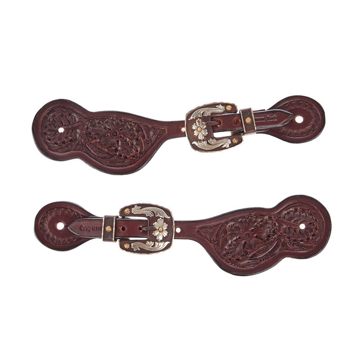 Cowperson Tack Ladies Dark Leather Spur Straps with B79 Buckle