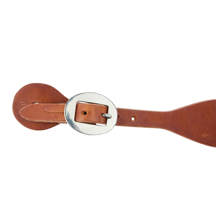Cowperson Tack Ladies Straight Scalloped Natural Leather Spur Straps