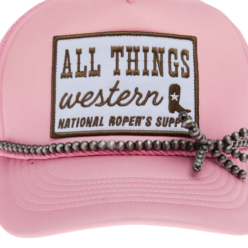 Wild Junkie Pearl Bow Trucker Hat Chain