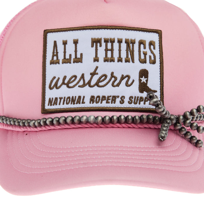 Wild Junkie Pearl Bow Trucker Hat Chain
