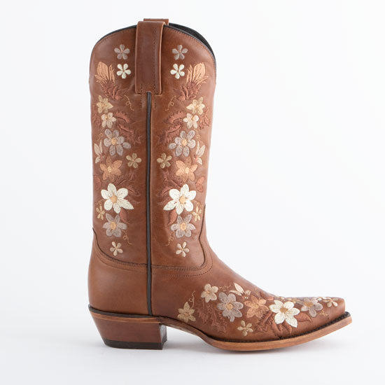 Liberty Black Caborca Silver Ines Floral Embridered Boots
