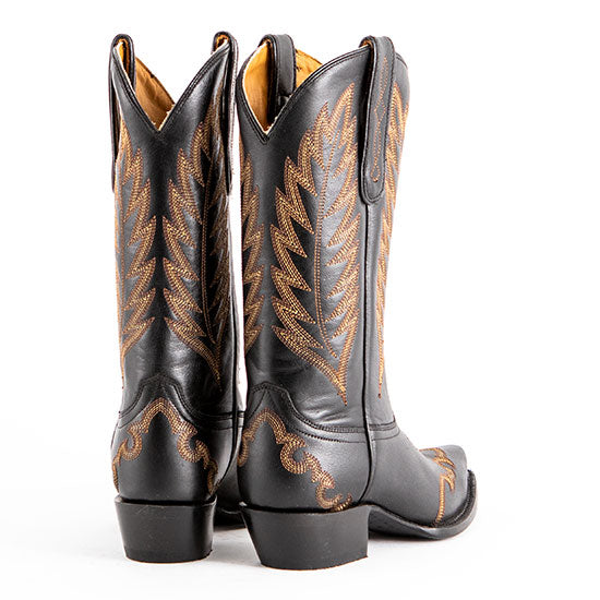 Liberty Black Caborca Silver Mossil Black Embroidered Boots