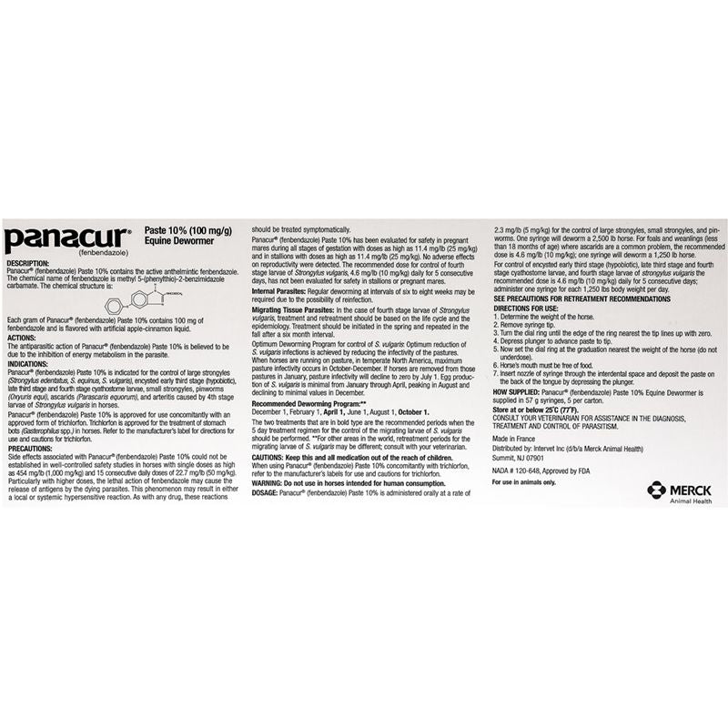 Merck Animal Health Panacur PowerPac 5x57 Gram