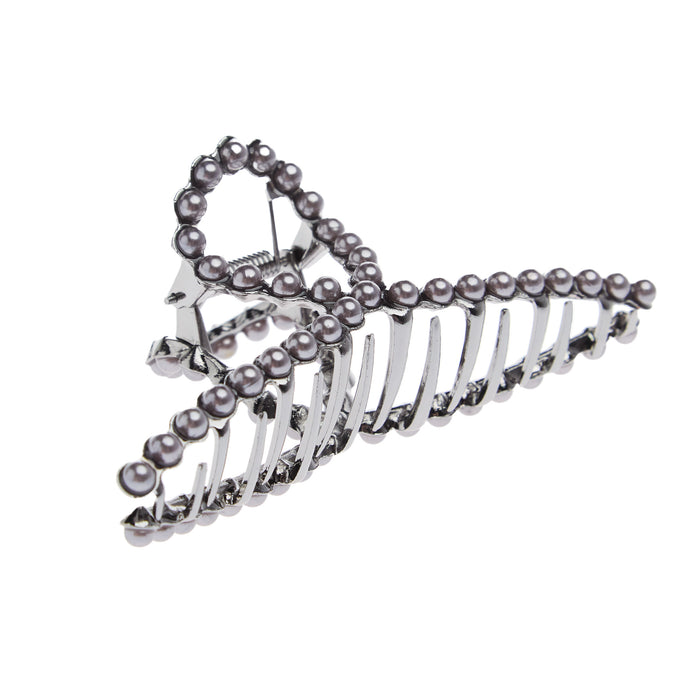 Wild Junkie Faux Pearl Claw Hair Clip