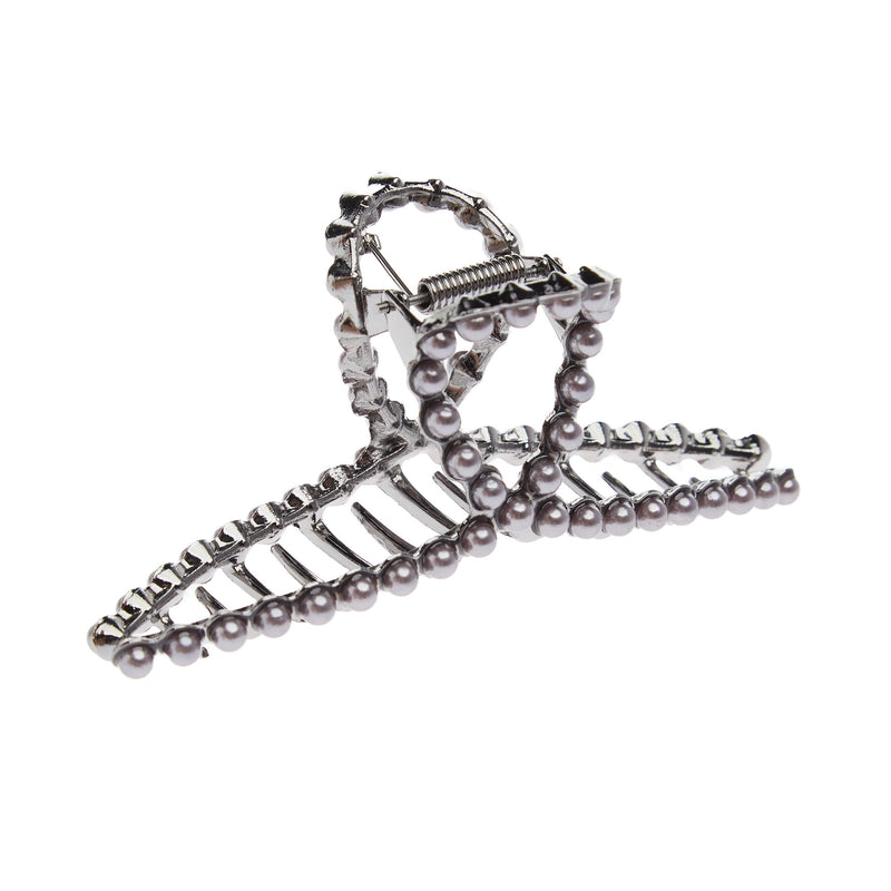 Wild Junkie Faux Pearl Claw Hair Clip