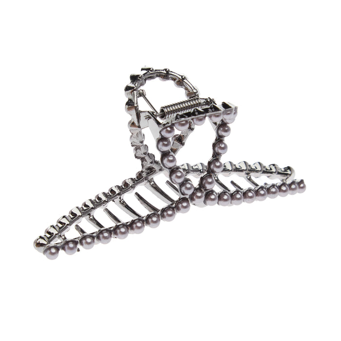 Wild Junkie Faux Pearl Claw Hair Clip