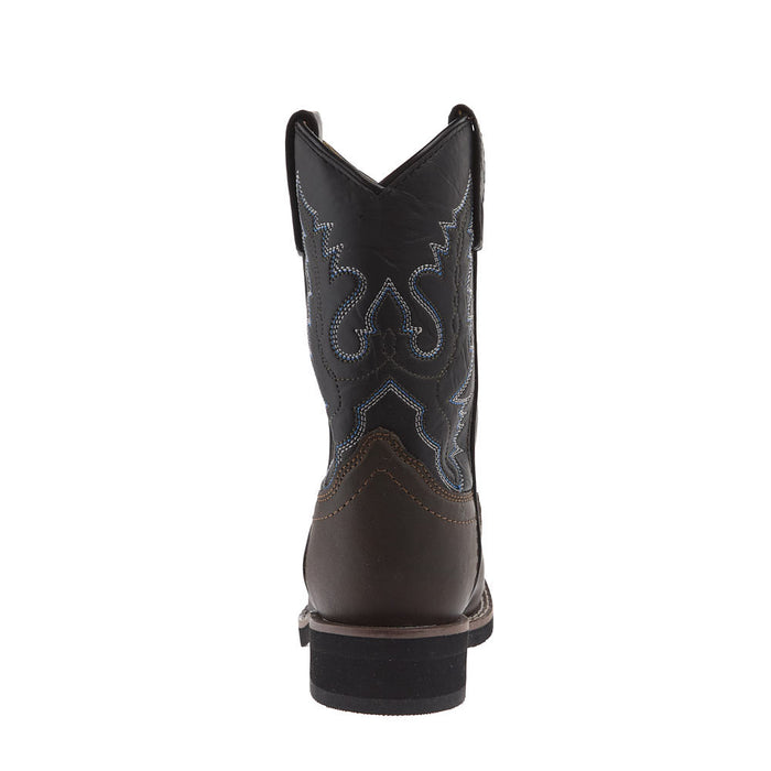 Smoky Mountain Kid's Tyler Faux Brown Vamp Black Top Boots