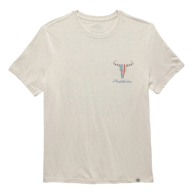 Flag & Anthem Men's Americana Bull Skull Tee Shirt