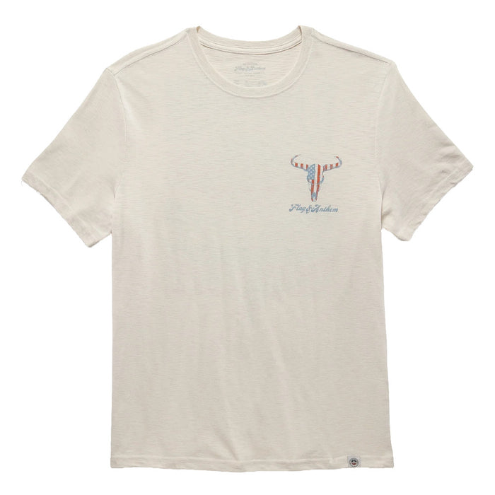 Flag & Anthem Men's Americana Bull Skull Tee Shirt