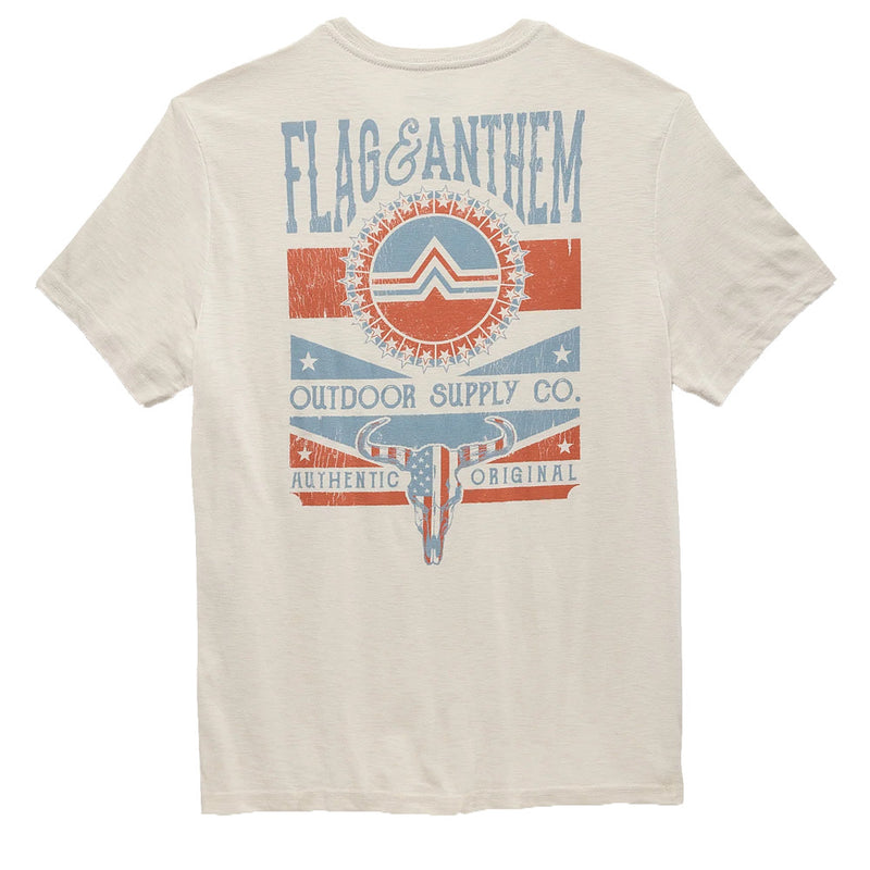 Flag & Anthem Men's Americana Bull Skull Tee Shirt