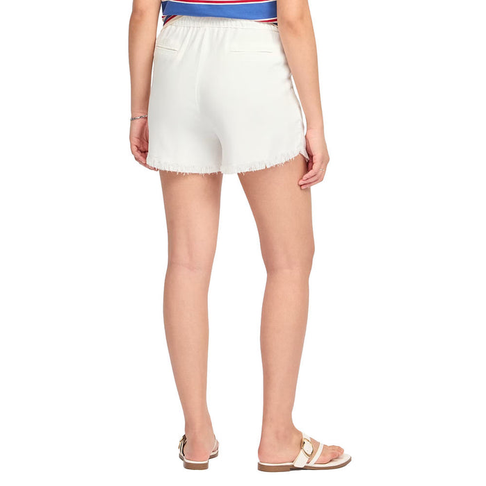 Flag & Anthem Women's White Mabel Frayed Drawstring Shorts
