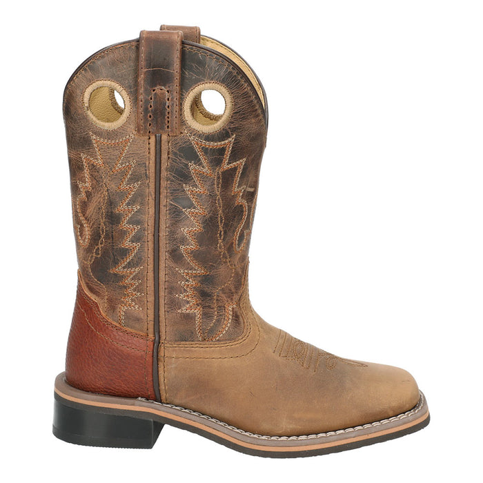Smoky Mountain Kid's Jesse Distressed Brown Boots