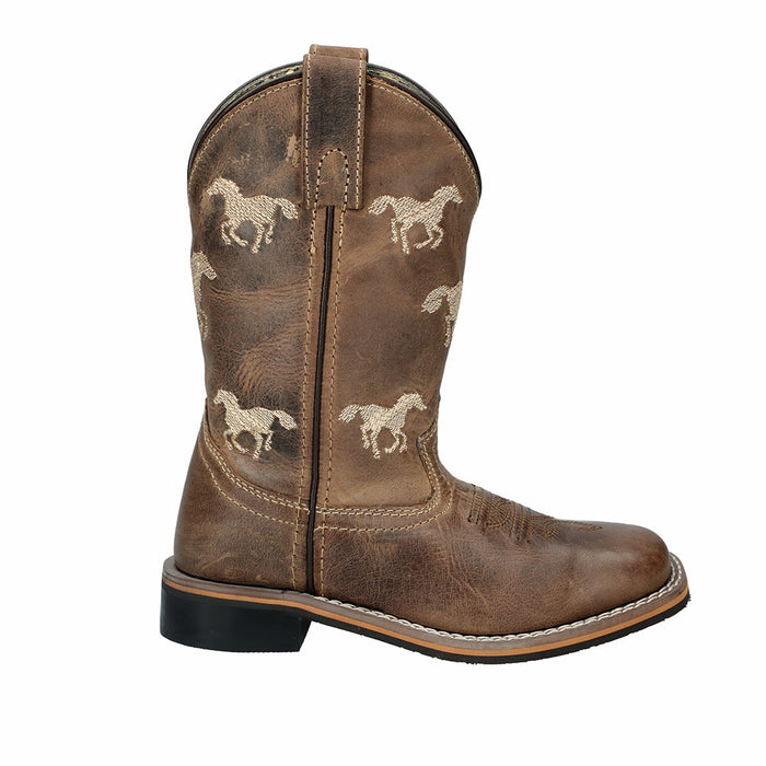 Smoky Mountain Kid's Running Horse Brown Boots