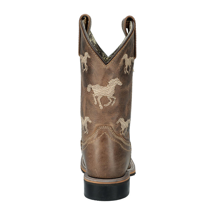Smoky Mountain Kid's Running Horse Brown Boots