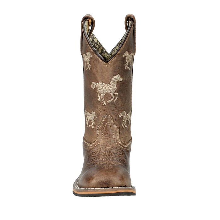 Smoky Mountain Kid's Running Horse Brown Boots