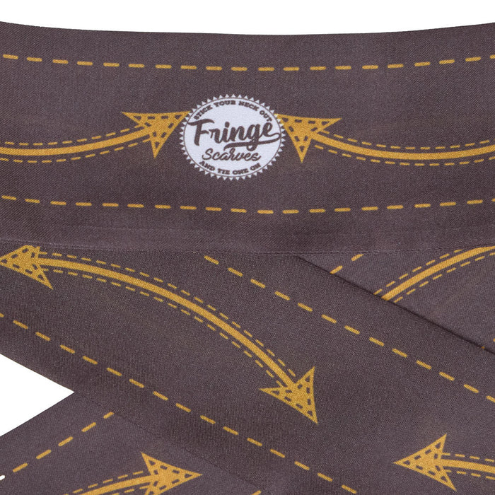 Fringe Scarves Smiley Pocket Brown Twilly