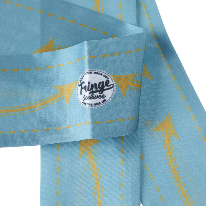 Fringe Scarves Smiley Pocket Chambray Twilly
