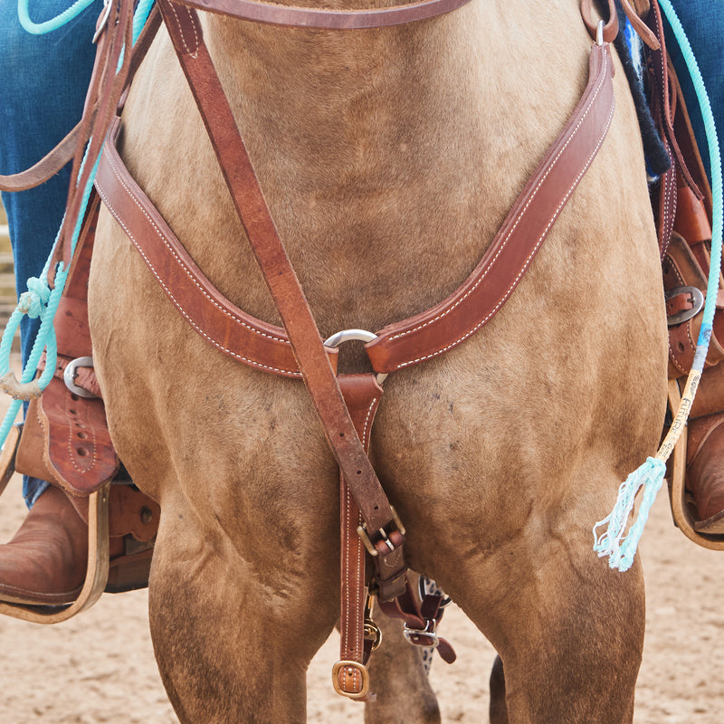 Cowperson Tack 1 3/4in. Oiled Harness Leather Contoured Breast Collar