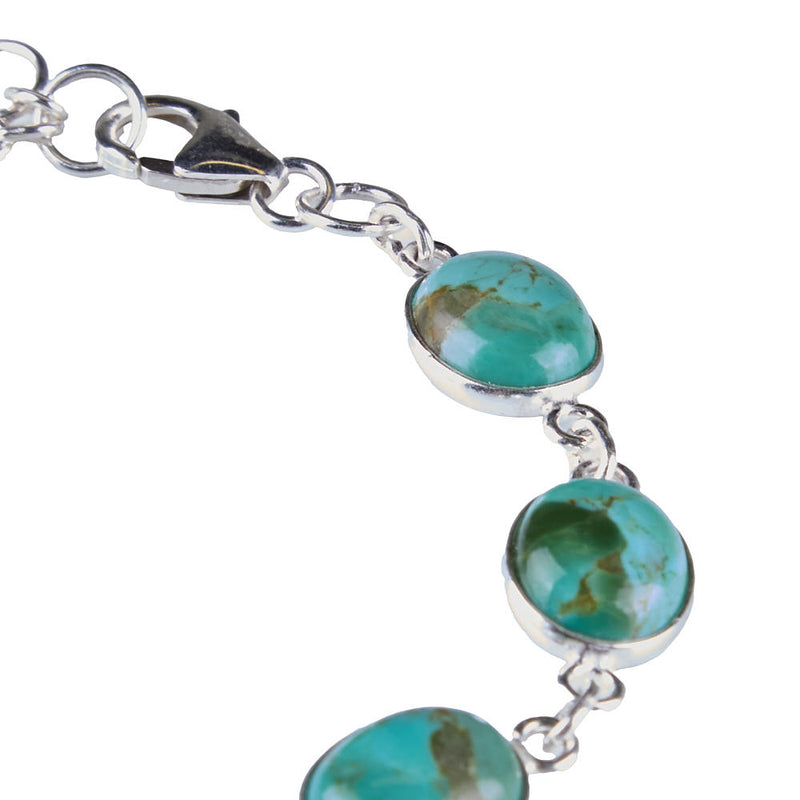 Silver N Accessories Sterling Turquoise Chain Bracelet