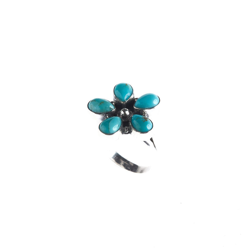 Silver N Accessories Sterling Turquoise Flower Ring