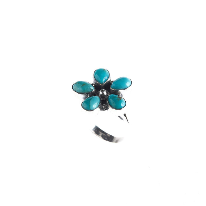 Silver N Accessories Sterling Turquoise Flower Ring