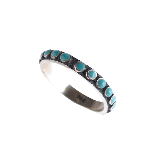 Silver N Accessories Sterling Turquoise Stacker Ring