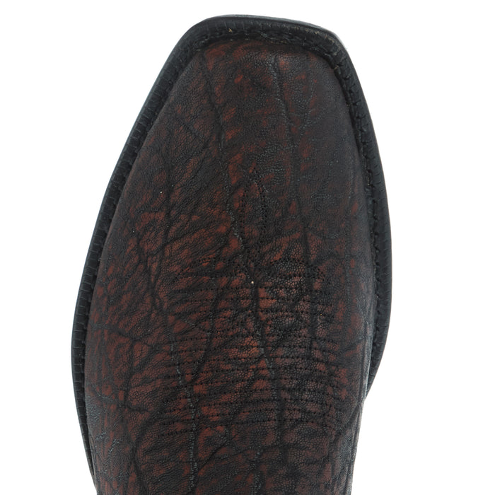 Tony Lama Men`s Cognac Elephant Vamp Black Goat Top