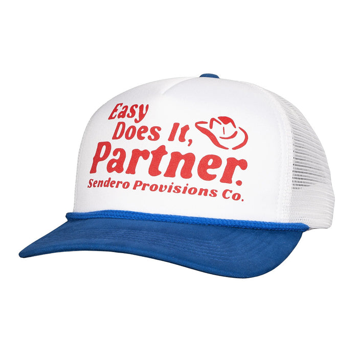Sendero Provisions Co Men's White and Red Easy Does It Cap