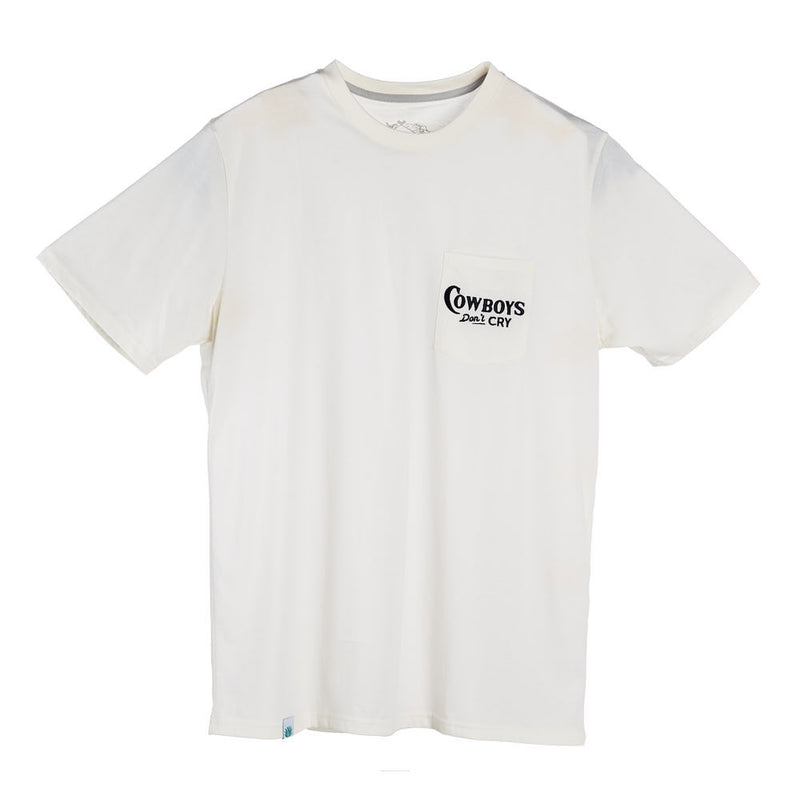 Sendero Provisions Co Mens Vintage White wboys Don't Cry Short Sleeve Tee Shirt