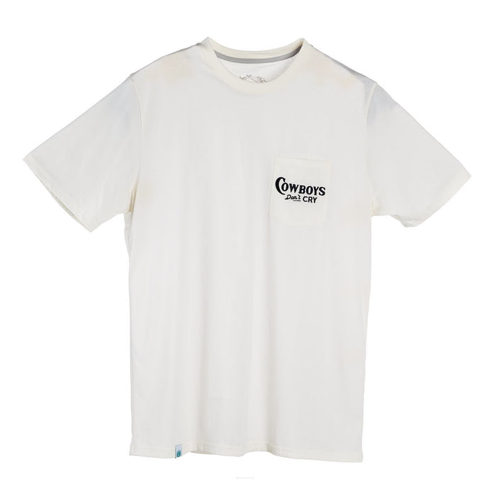 Sendero Provisions Co Mens Vintage White wboys Don't Cry Short Sleeve Tee Shirt