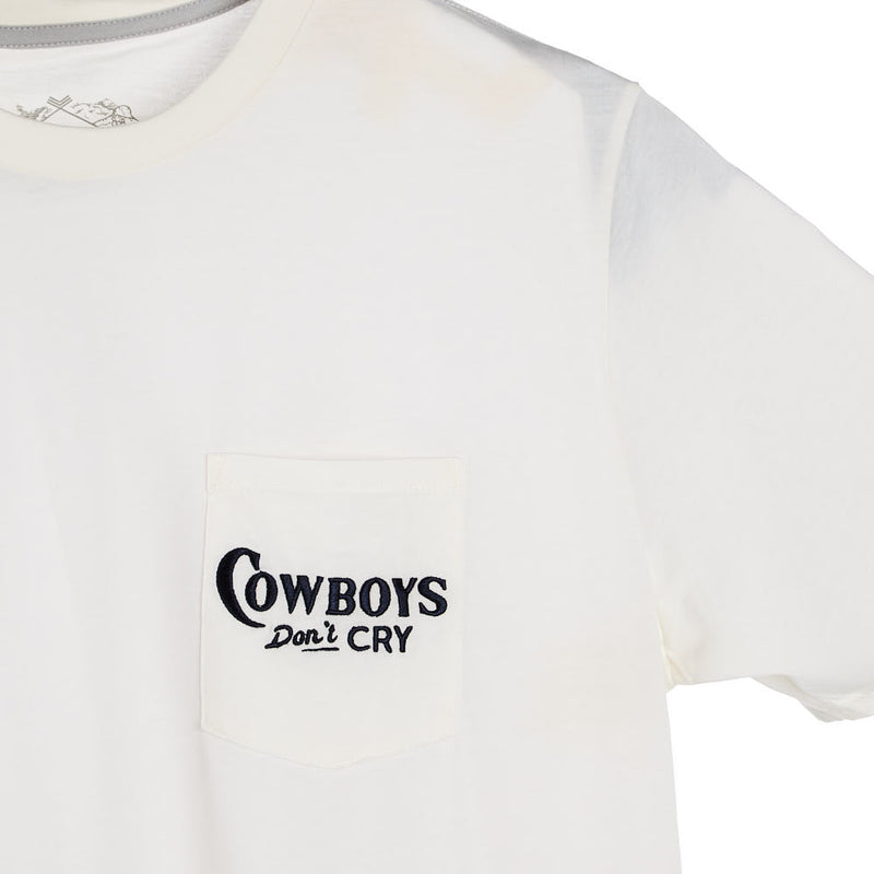 Sendero Provisions Co Mens Vintage White wboys Don't Cry Short Sleeve Tee Shirt