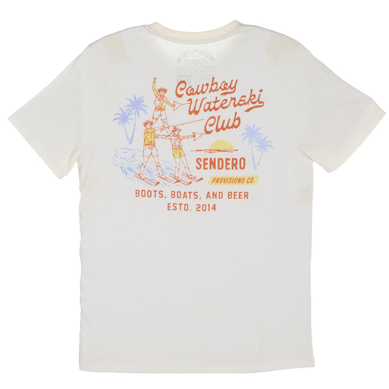 Sendero Provisions Co Mens wboy Waterski Club White Tee