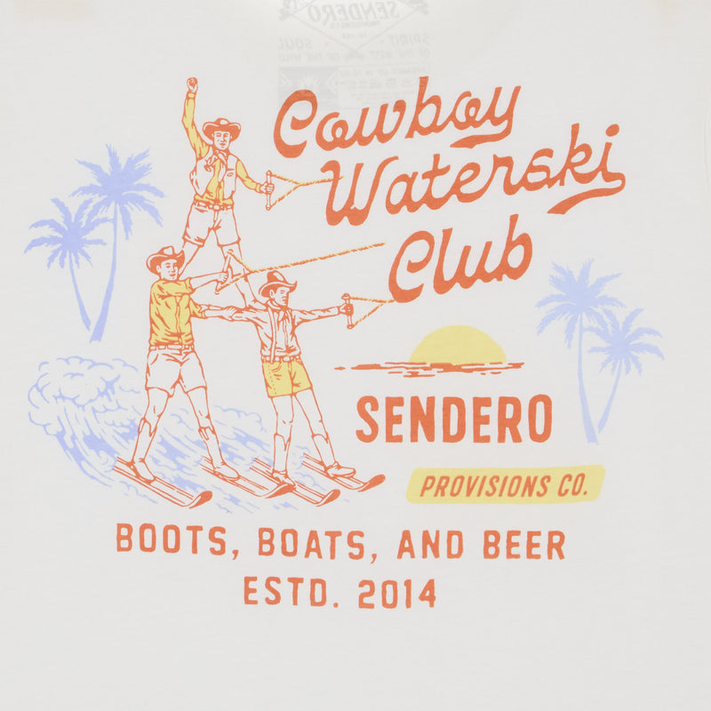 Sendero Provisions Co Mens wboy Waterski Club White Tee