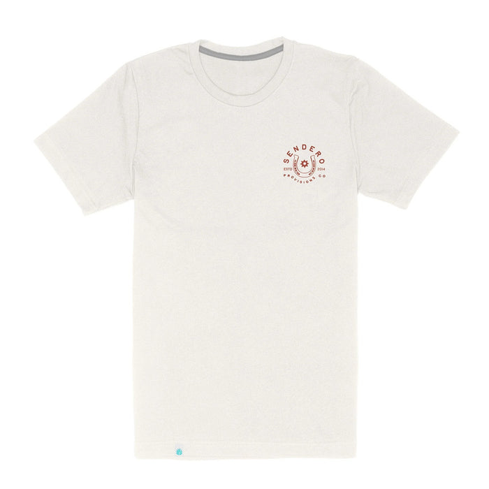 Sendero Provisions Co Men's White No Luck Short Sleeve Tee Shirt