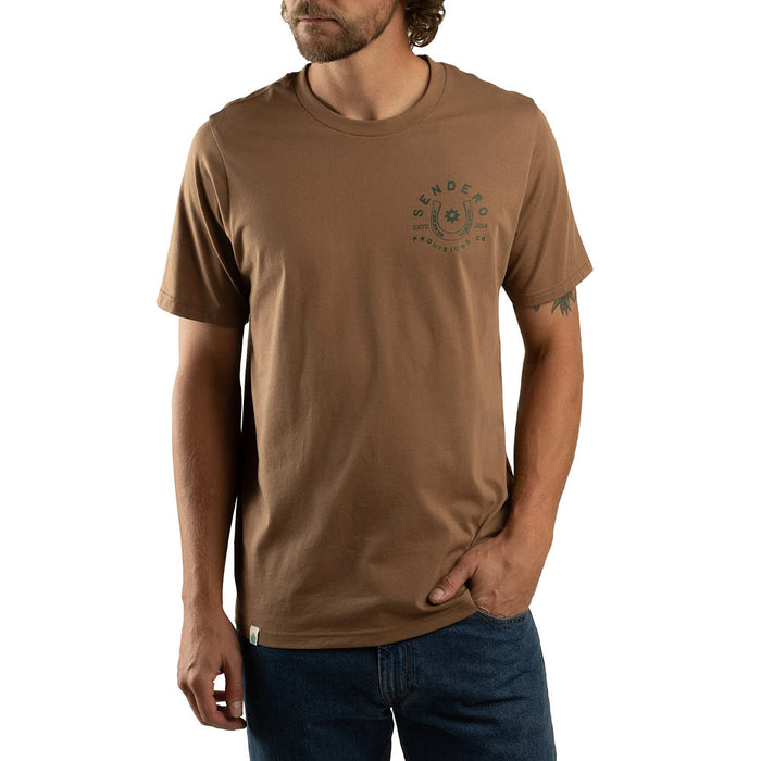 Sendero Provisions Co Men's Light Brown No Luck Tee Shirt