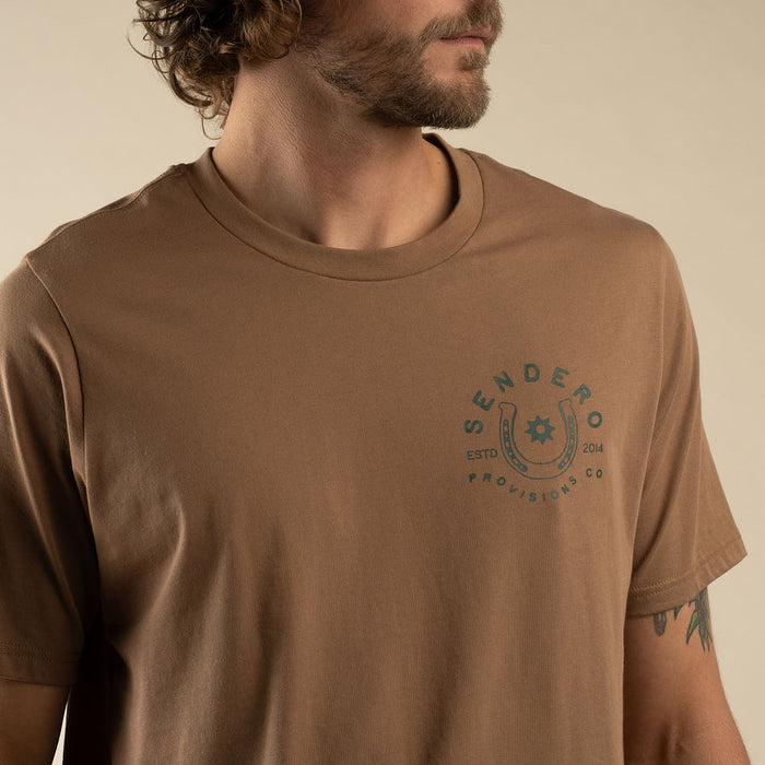 Sendero Provisions Co Men's Light Brown No Luck Tee Shirt