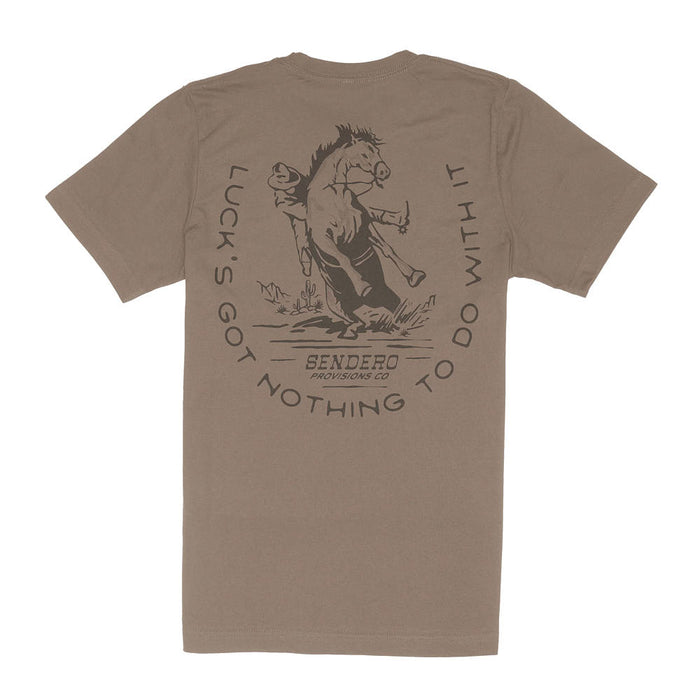 Sendero Provisions Co Men's Light Brown No Luck Tee Shirt