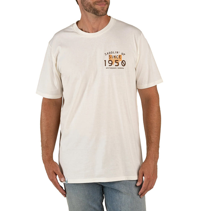 Sendero Provisions Co Men's Vintage White Whata Rodeo Tee Shirt