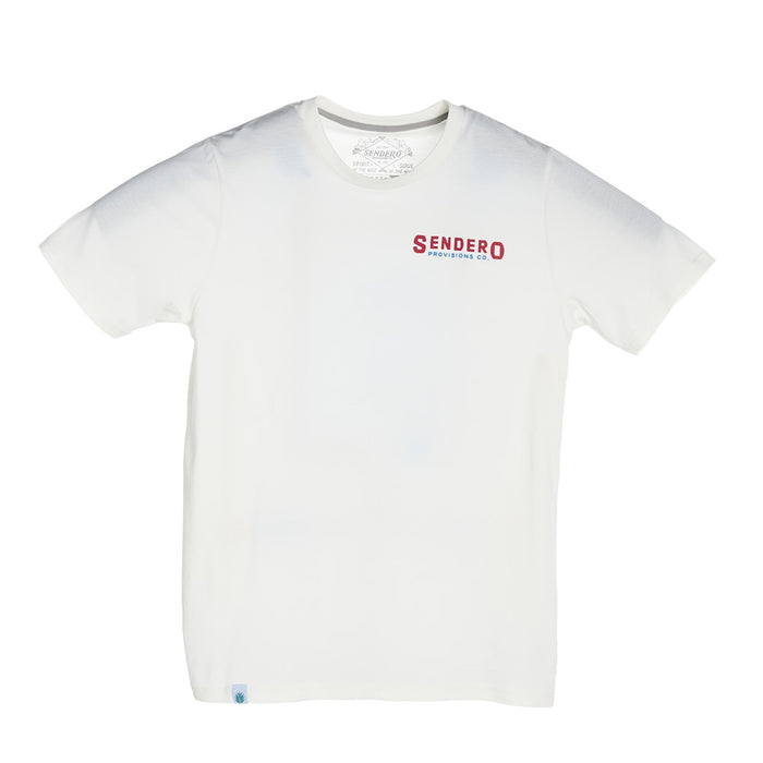 Sendero Provisions Co Men's Vintage White Tip Your Hat Tee Shirt