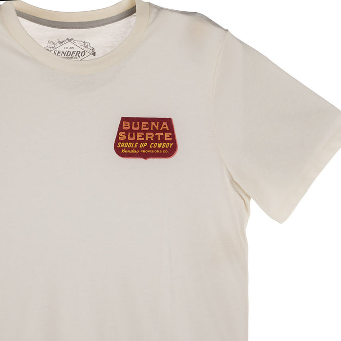 T-shirt Homme Sendero Provisions 'Cowboys Ne Pleurent Pas' - Blanc Vintage - XL