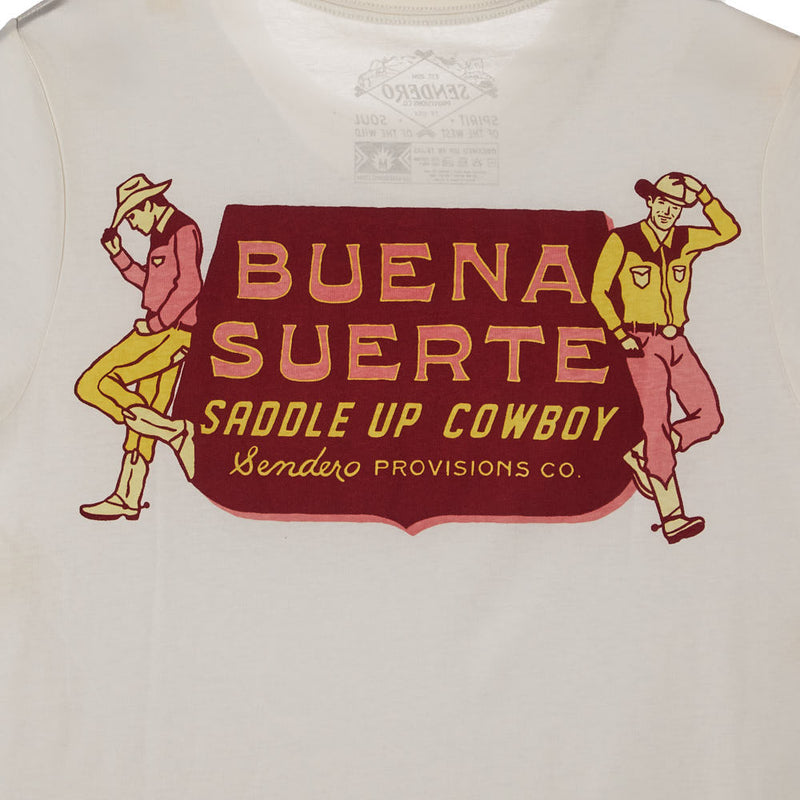 Sendero Provisions Co Men's Buena Suerte Vintage White Tee